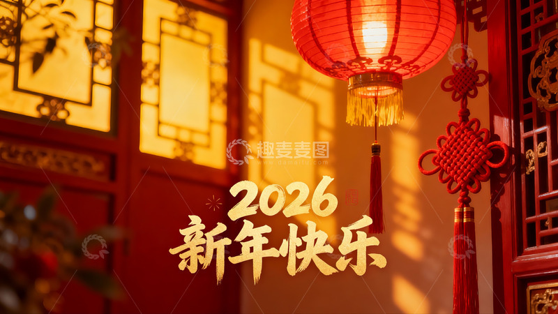 高清大图下载【趣麦麦图】新年灯笼挂饰喜庆氛围