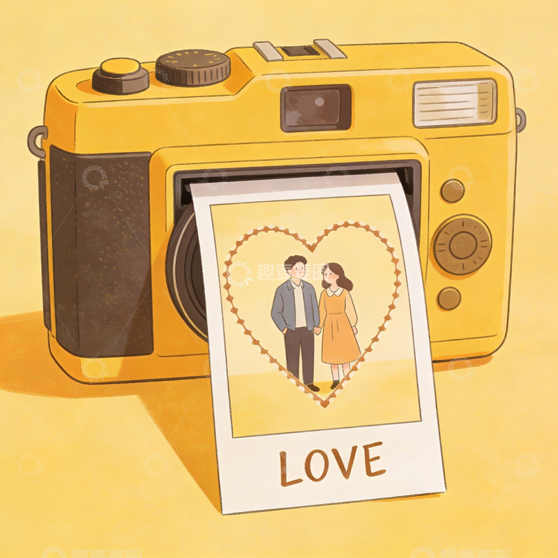 高清大图下载【趣麦麦图】相机拍摄情侣爱心照片