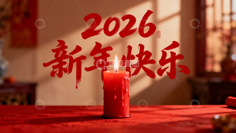 高清大图下载【趣麦麦图】新年烛光祈福图