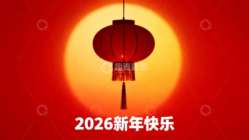 高清大图下载【趣麦麦图】红灯笼映衬新年氛围