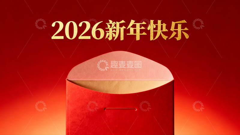 高清大图下载【趣麦麦图】红色红包迎新年