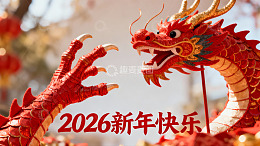 红色龙形装饰迎新年