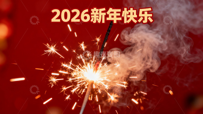 高清大图下载【趣麦麦图】烟花绽放迎新年