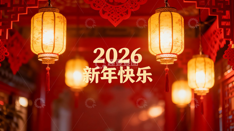 高清大图下载【趣麦麦图】新年灯笼装饰场景