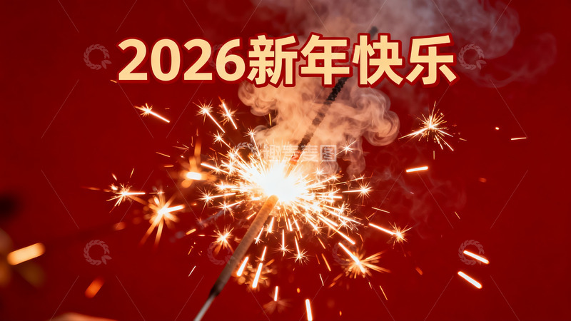 高清大图下载【趣麦麦图】烟花绽放迎新年