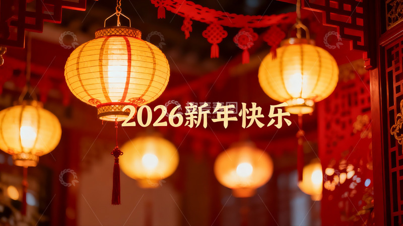 高清大图下载【趣麦麦图】新年灯笼装饰场景