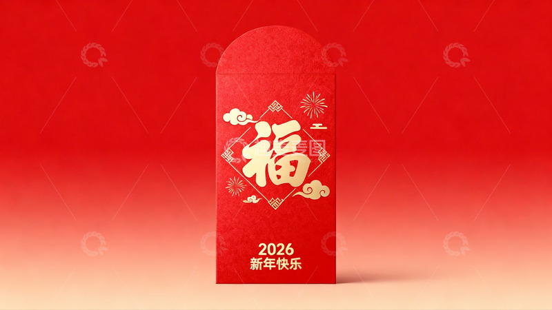 高清大图下载【趣麦麦图】红色新年红包设计展示