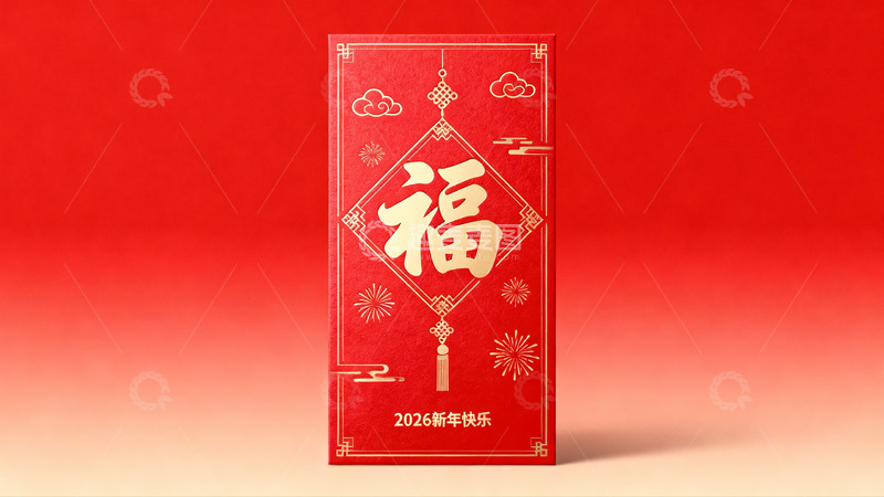 高清大图下载【趣麦麦图】红色新年红包设计展示