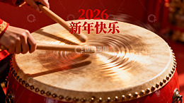 新年击鼓庆祝热闹非凡