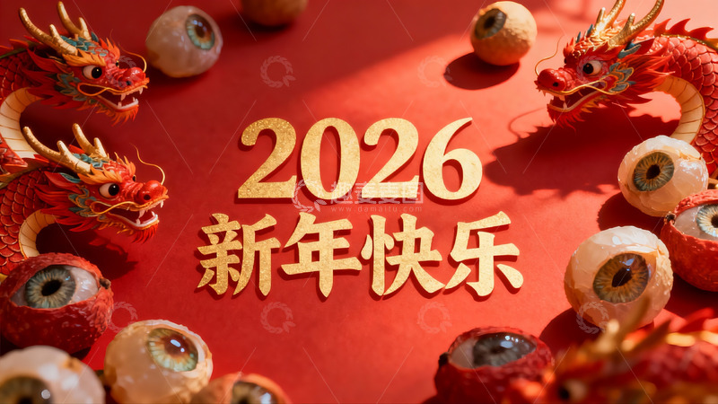高清大图下载【趣麦麦图】龙年新年创意装饰画
