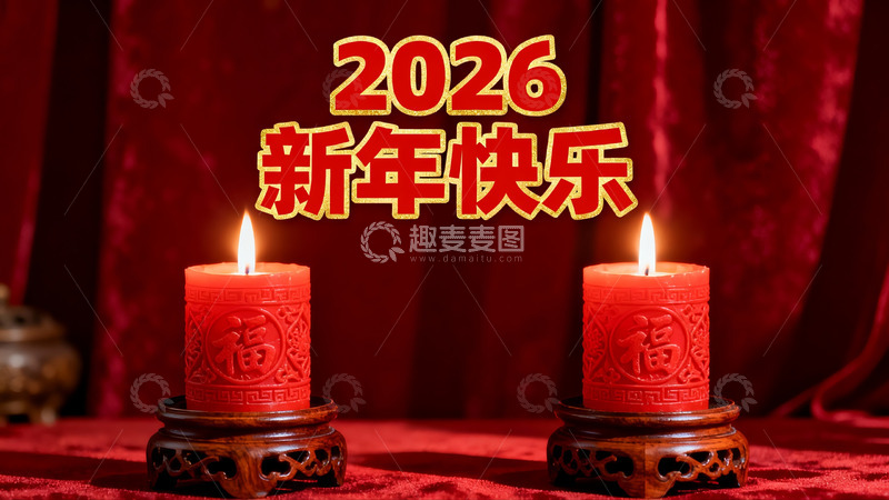 高清大图下载【趣麦麦图】新年烛光祈福图