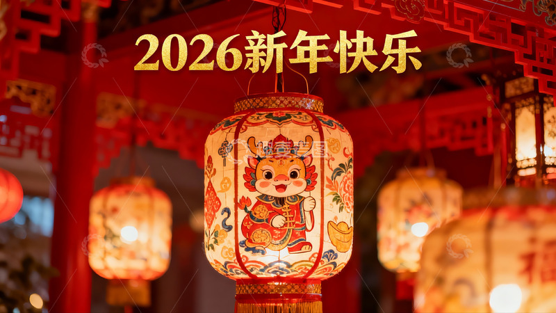 高清大图下载【趣麦麦图】新年灯笼喜庆挂