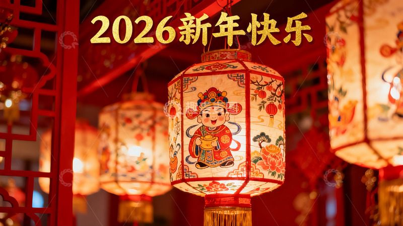 高清大图下载【趣麦麦图】新年灯笼喜庆挂