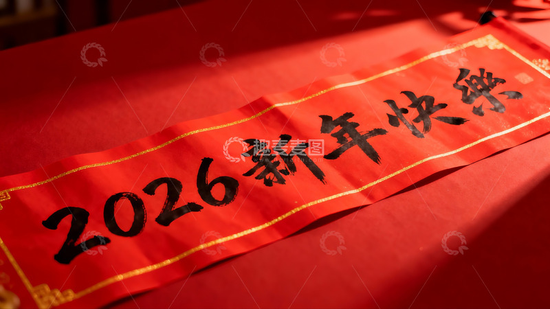 高清大图下载【趣麦麦图】红色新年对联2026