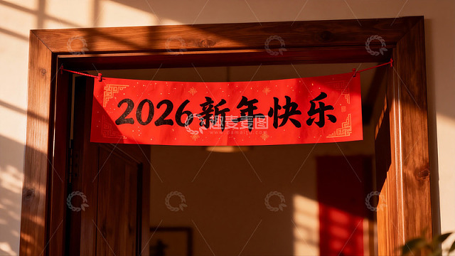 新年装饰悬挂门框