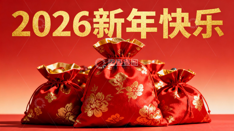 高清大图下载【趣麦麦图】红色红包迎新年