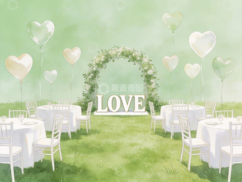 高清大图下载【趣麦麦图】户外婚礼场景布置