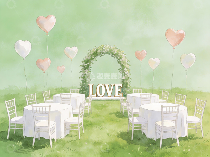 高清大图下载【趣麦麦图】户外婚礼场景布置