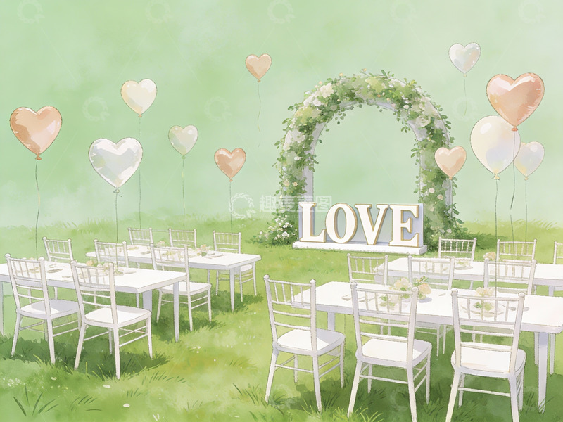 高清大图下载【趣麦麦图】户外婚礼场景布置