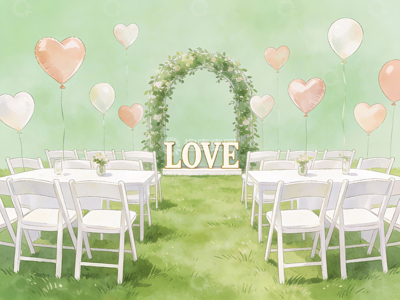 高清大图下载【趣麦麦图】户外婚礼场景布置