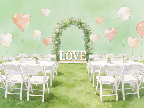 户外婚礼场景布置