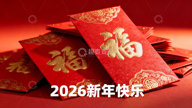 高清大图下载【趣麦麦图】红色红包迎新年