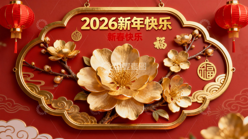 高清大图下载【趣麦麦图】2026新年装饰挂件