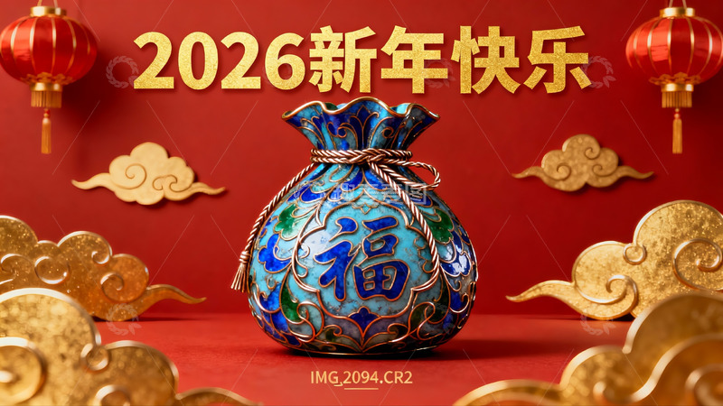 高清大图下载【趣麦麦图】新年福袋装饰图