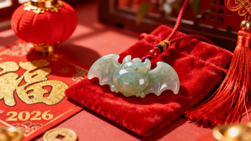 玉蝙蝠挂件与新年装饰