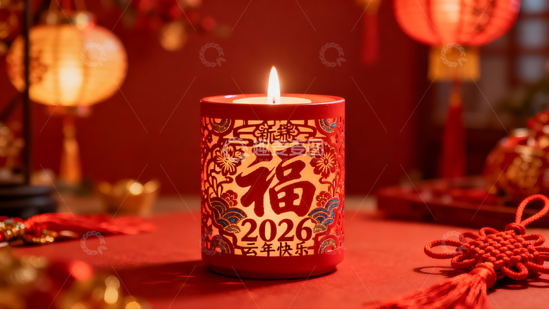 高清大图下载【趣麦麦图】新年烛光装饰图
