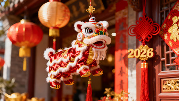 春节装饰挂件与灯笼
