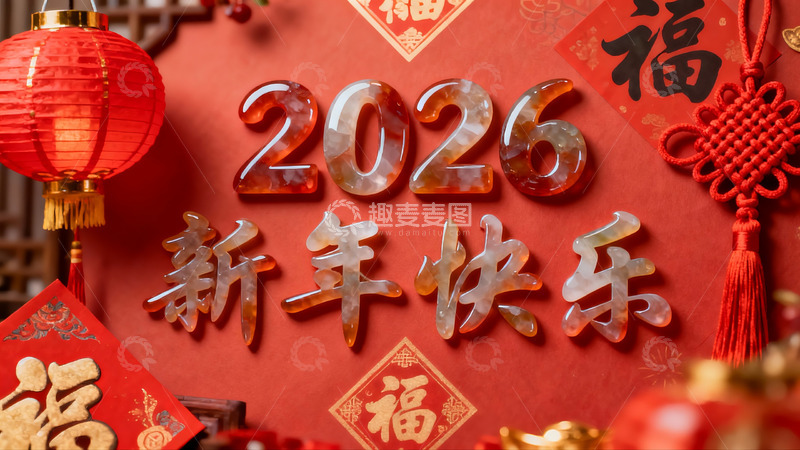 高清大图下载【趣麦麦图】2026新年装饰红灯笼挂饰