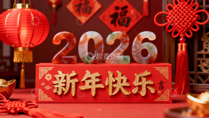 高清大图下载【趣麦麦图】新年装饰摆件展示