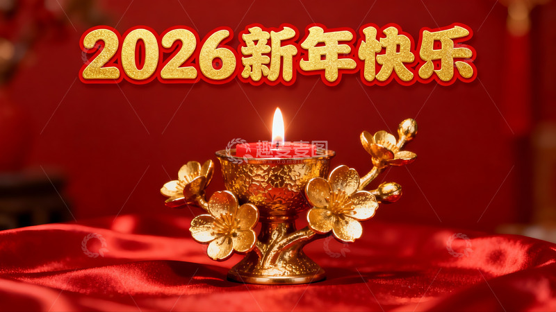 高清大图下载【趣麦麦图】新年烛光装饰祈福