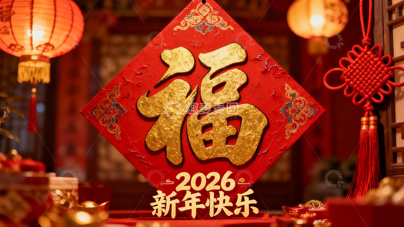 高清大图下载【趣麦麦图】春节装饰福字挂饰