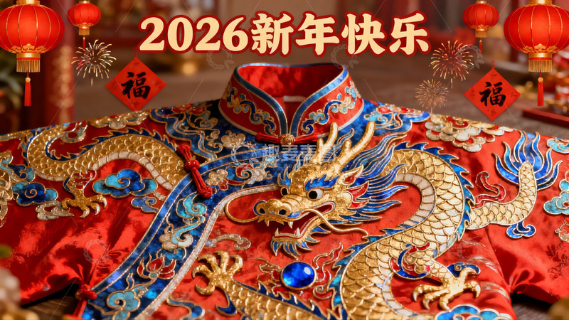 高清大图下载【趣麦麦图】新年龙袍喜庆图案