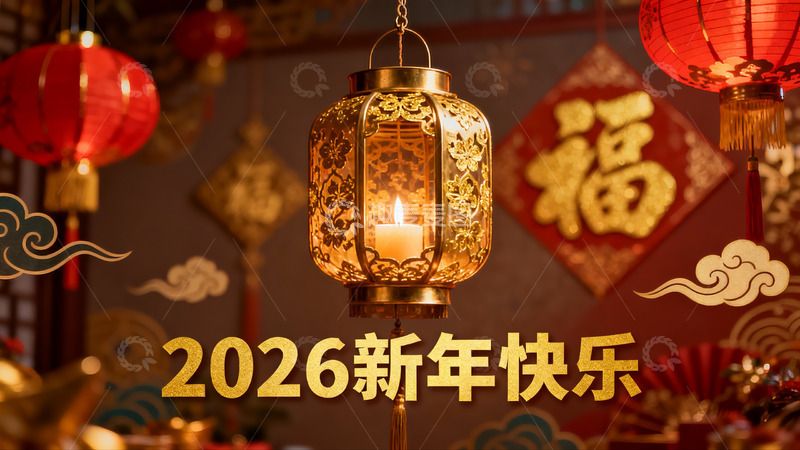 高清大图下载【趣麦麦图】新年灯笼装饰场景