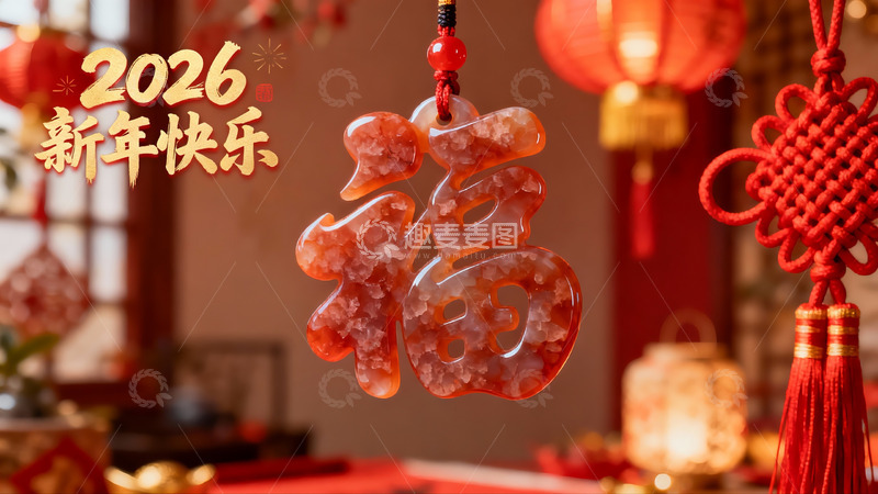 高清大图下载【趣麦麦图】2026新年福字挂饰装饰