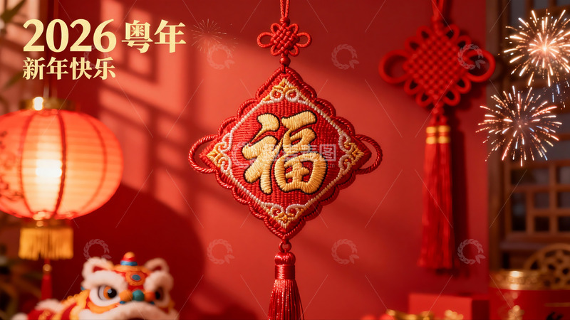 高清大图下载【趣麦麦图】2026粤年新年装饰挂件