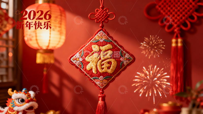 高清大图下载【趣麦麦图】新年装饰挂件与灯笼