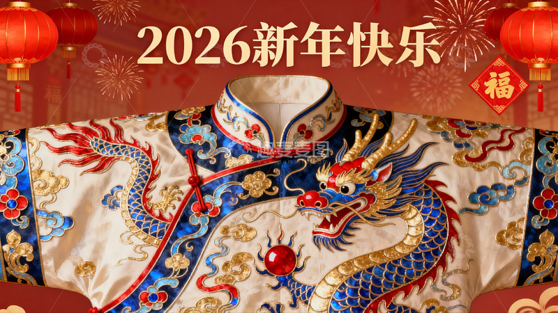 高清大图下载【趣麦麦图】2026新年龙袍贺岁图