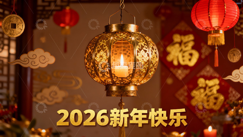 高清大图下载【趣麦麦图】新年灯笼装饰场景