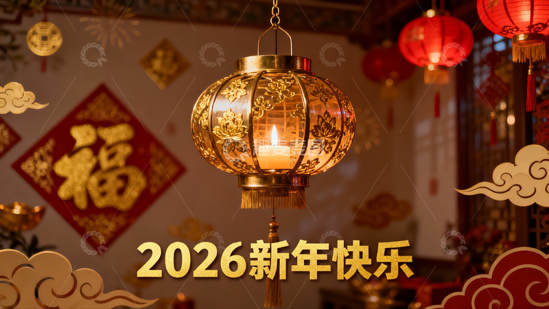 高清大图下载【趣麦麦图】新年灯笼装饰场景