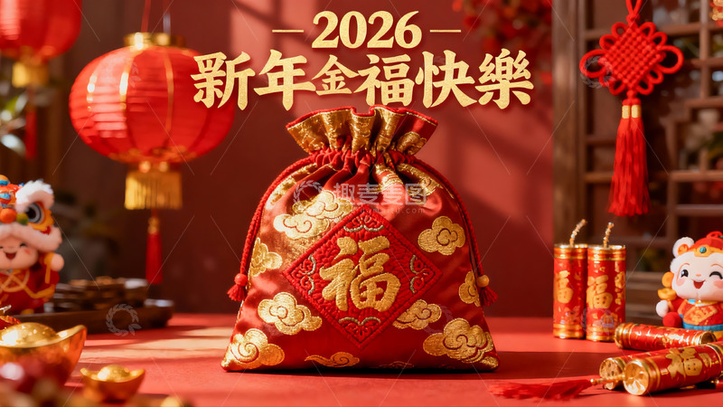 高清大图下载【趣麦麦图】新年红包与喜庆装饰
