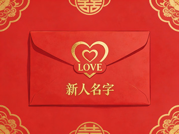 红色喜庆红包封面设计