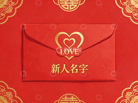 红色喜庆红包封面设计