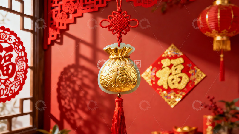 高清大图下载【趣麦麦图】春节装饰挂件特写