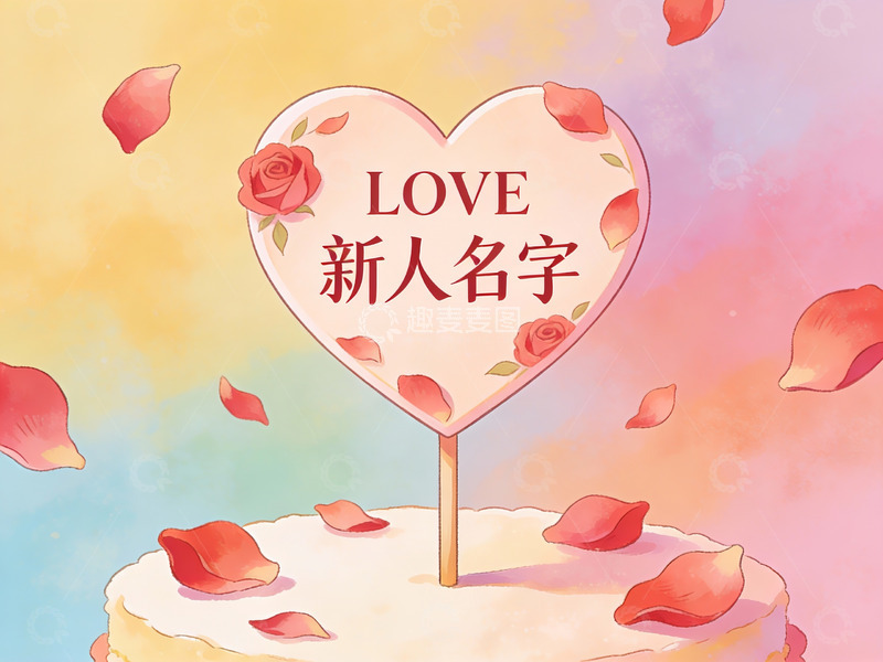 高清大图下载【趣麦麦图】心形蛋糕上的爱情宣言