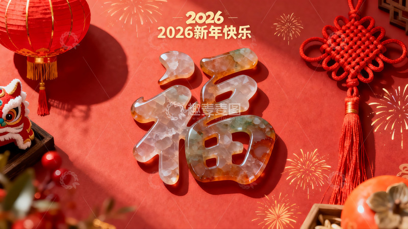 高清大图下载【趣麦麦图】新年福字装饰图