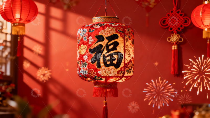 高清大图下载【趣麦麦图】红色灯笼挂饰节日氛围浓厚